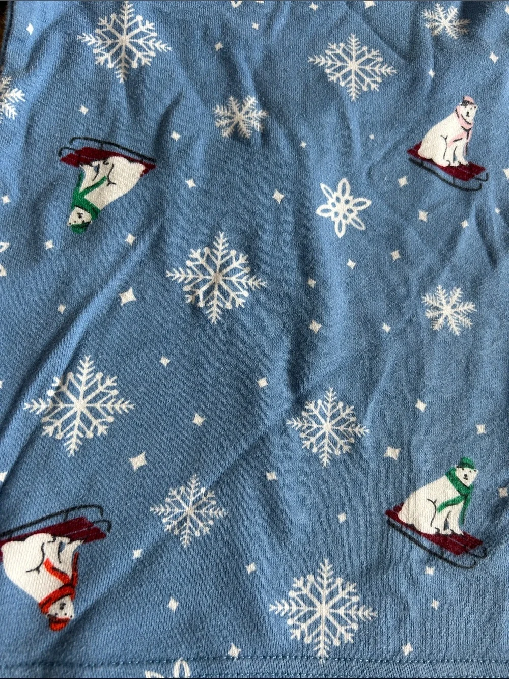 Old Navy Kids Set: White Snowflake & Blue Polar Bear Pajamas
